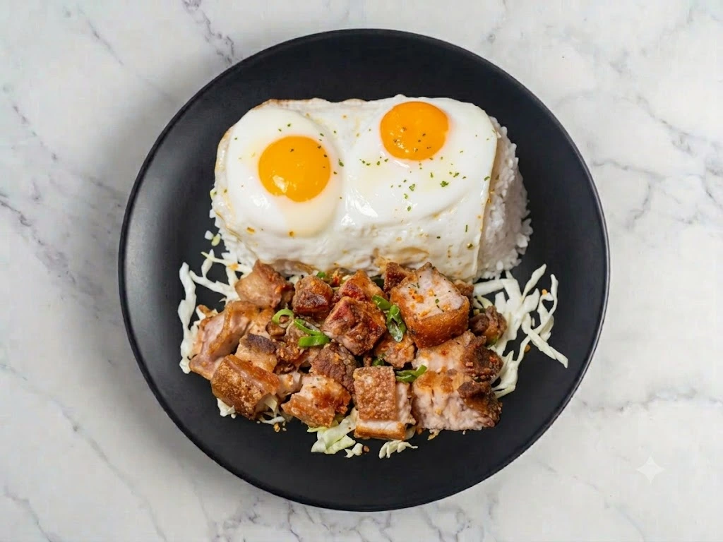 Lechon Kawali at Kalesa Korner Filipino restaurant in Winnipeg, MB